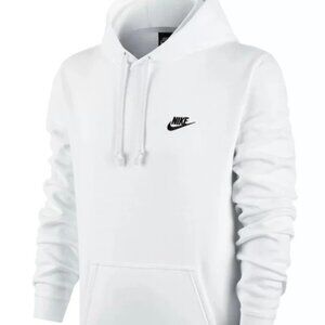 Nike Club Men's White Pullover Hoodie, NWT, Multiple Sizes